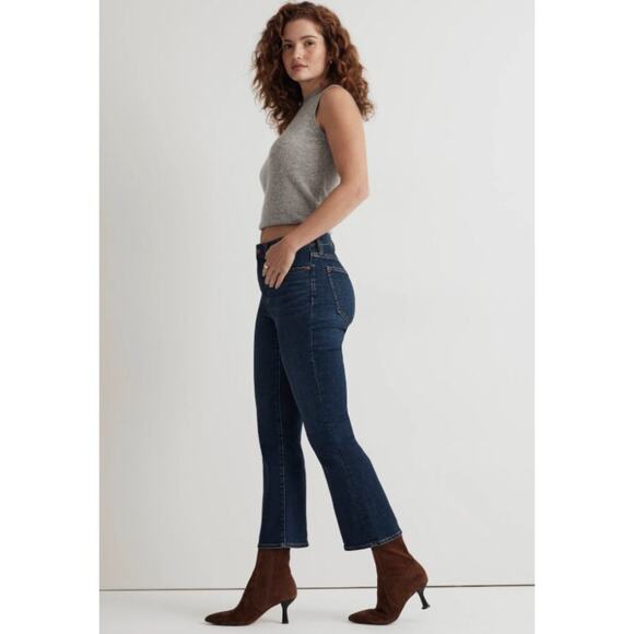 Madewell Curvy Kick Out Crop Jean Colleton Dark Wash Size 26 NEW - Picture 3 of 10